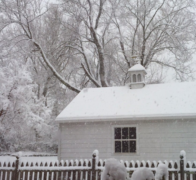 The heavy, wet snow is creating beautiful wintry scenes in West Hartford. Photo credit: Ronni Newton