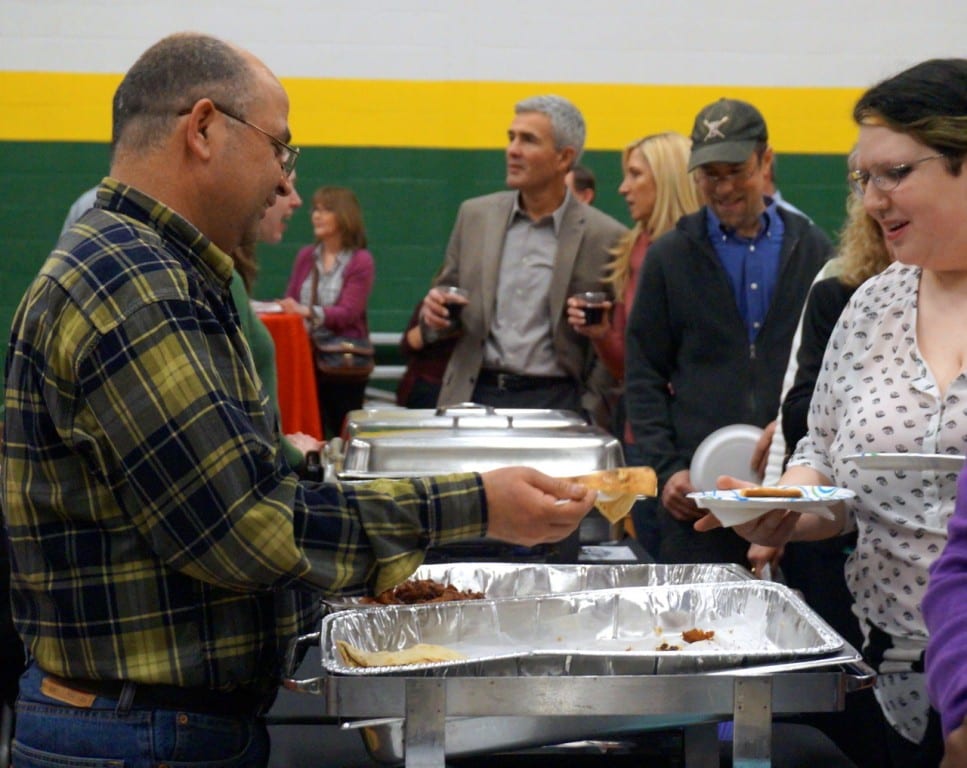 Bombay Olive brought several menu items that were a hit with attendees. Taste of Elmwood. Feb. 4, 2016. Photo credit: Ronni Newton