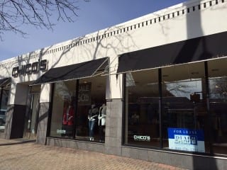 The 'for rent' sign in the window of the soon-to-close Chico's store should disappear now that Coldwell Banker has signed a lease for the space. Photo credit: Ronni Newton