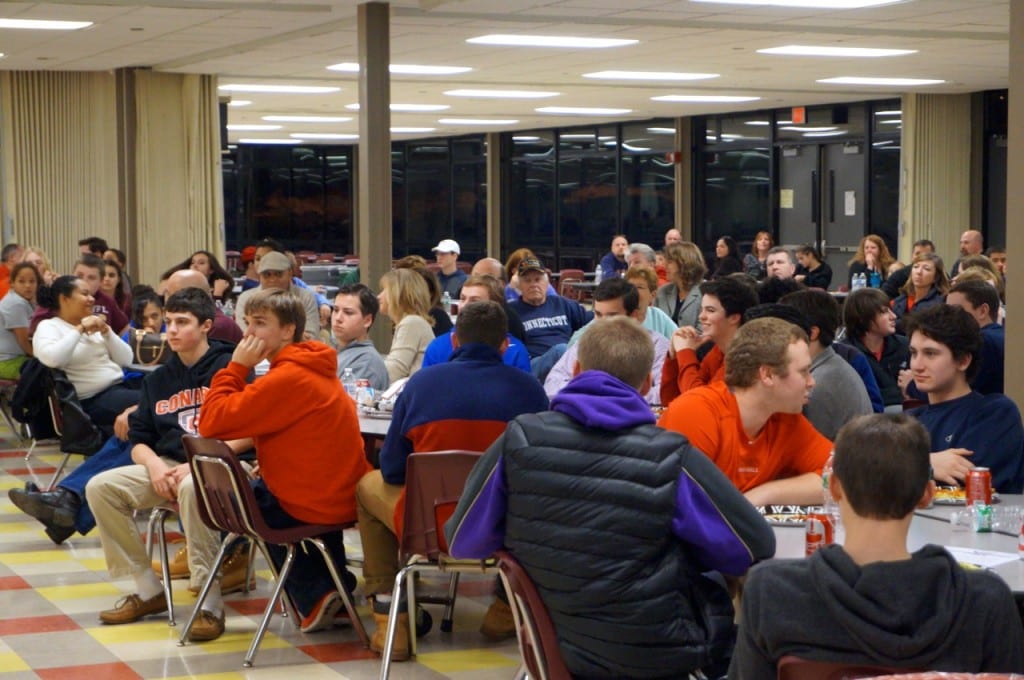 158 people attended the Friends of Chieftain Baseball inaugural pasta dinner fundraiser. Photo credit: Ronni Newton