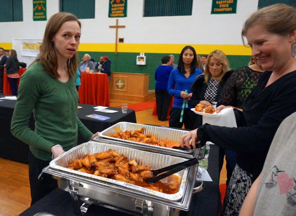 Sliders' wings were a hit and the restaurant even went back and brought more after running out. Taste of Elmwood. Feb. 4, 2016. Photo credit: Ronni Newton