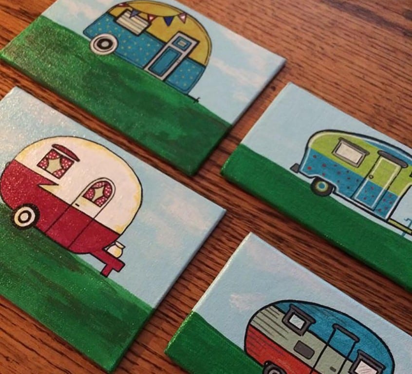 Little trailer paintings by Joslyn Austin. Submitted photo