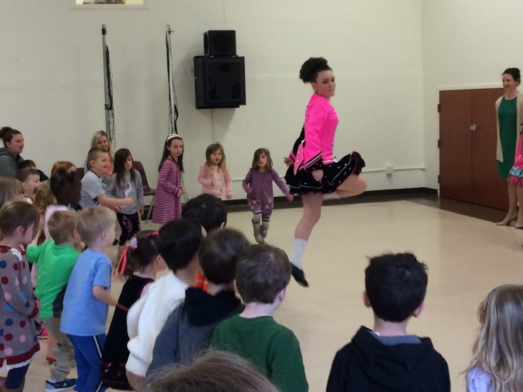Dancers from the Coogan School of Irish Dance perform at West Hartford Methodist Nursery School. Submitted photo