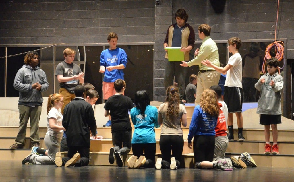 Northwest Catholic High School students rehearse 'Joseph and the Amazing Technicolor Dreamcoat.' Submitted photo