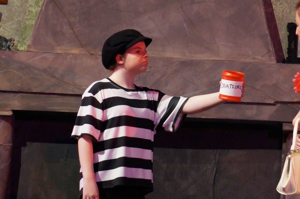 Pugsley Addams played by Maddie Gallinoto. Conard High School Musical Productions presents 'The Addams Family.' Photo credit: Ronni Newton