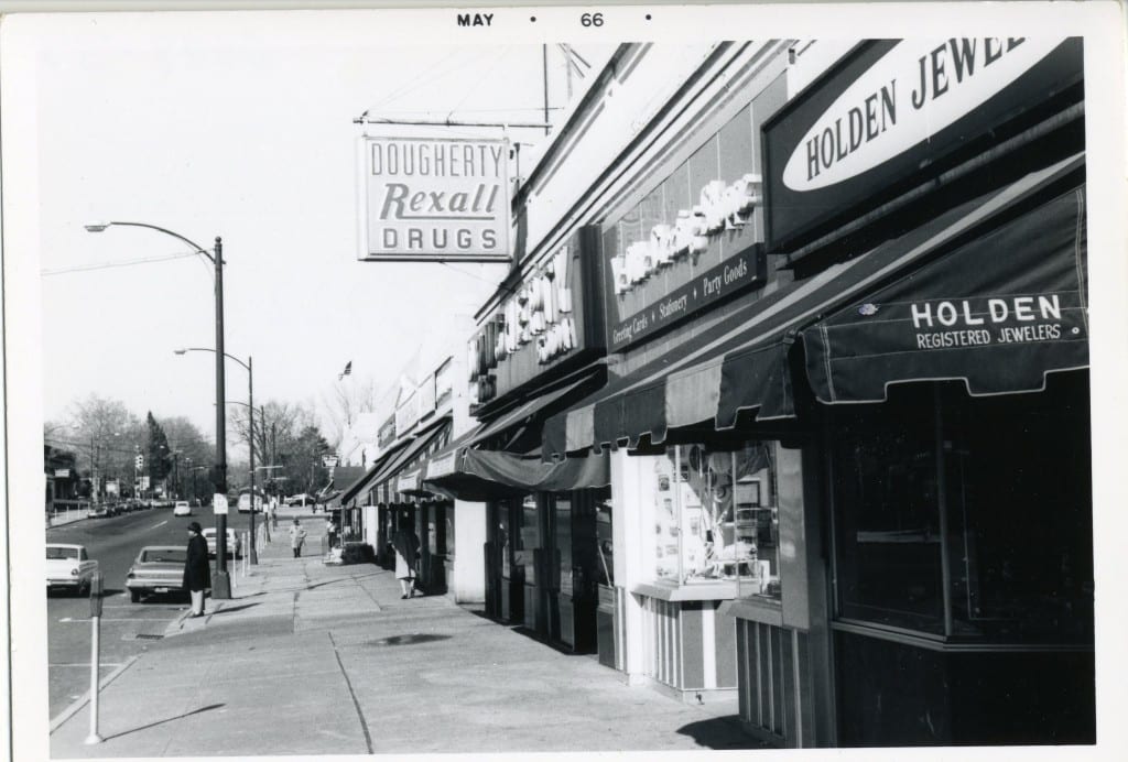 This photo was taken in West Hartford in 1966 when the town was documenting business sign violations. It's not know which of the signs were in violation. Photo courtesy of Noah Webster House & West Hartford Historical Society