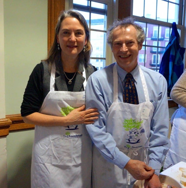 Dir. of Human and Leisure Services Helen Rubino-Turco and Terry Schmitt. West Hartford's Cookin', April 2, 2016. Photo credit: Ronni Newton
