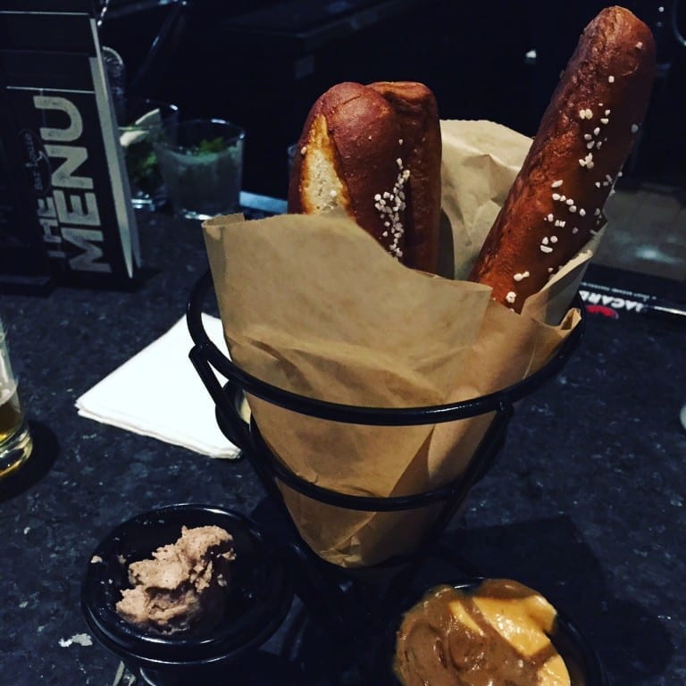 Bavarian pretzel sticks. Bar Louie. Photo credit: Ronni Newton
