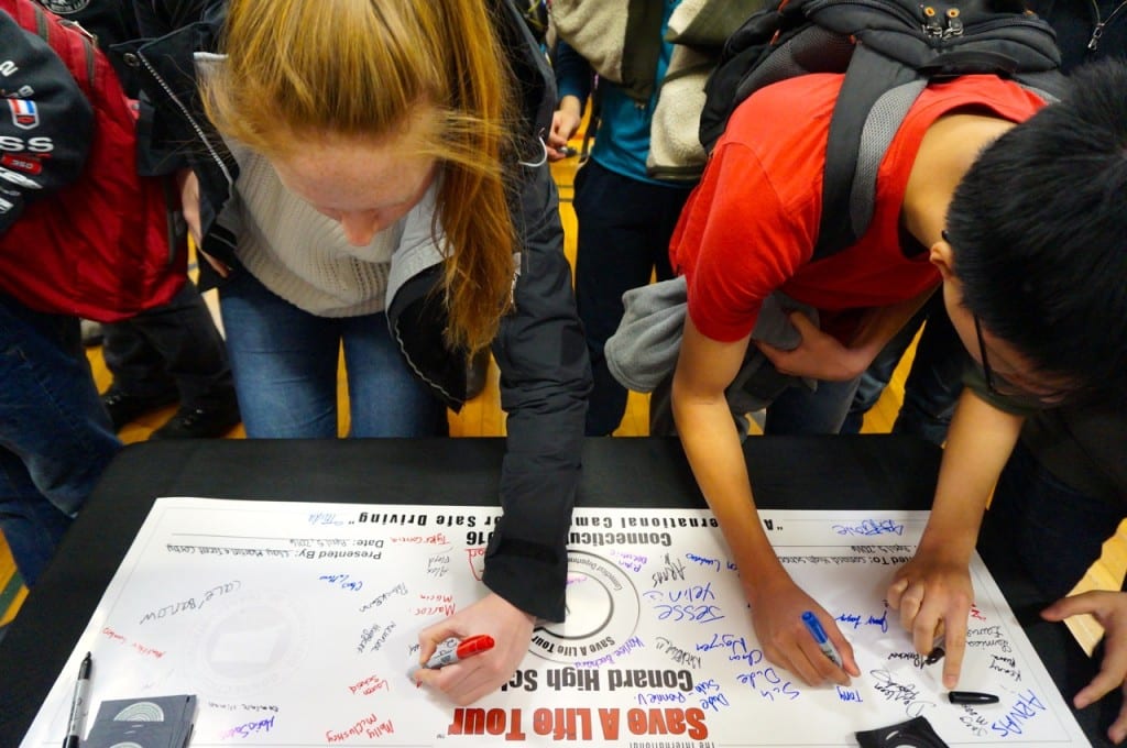 Conard High School students take pledge to 'Save a Life'.' Photo credit: Ronni Newton