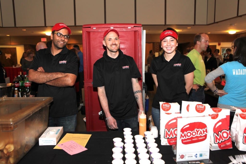 Mooyah served "shake shots" and potato chip fries at the first official Taste of Bishops Corner (TOBC) on March 31, 2016 which was sponsored by Simon Konover Company, Anytime Fitness, West Hartford Magazine and We-Ha.com, took place at The Mercy Community's Saint Mary Home Auditorium. Photo by Todd Fairchild