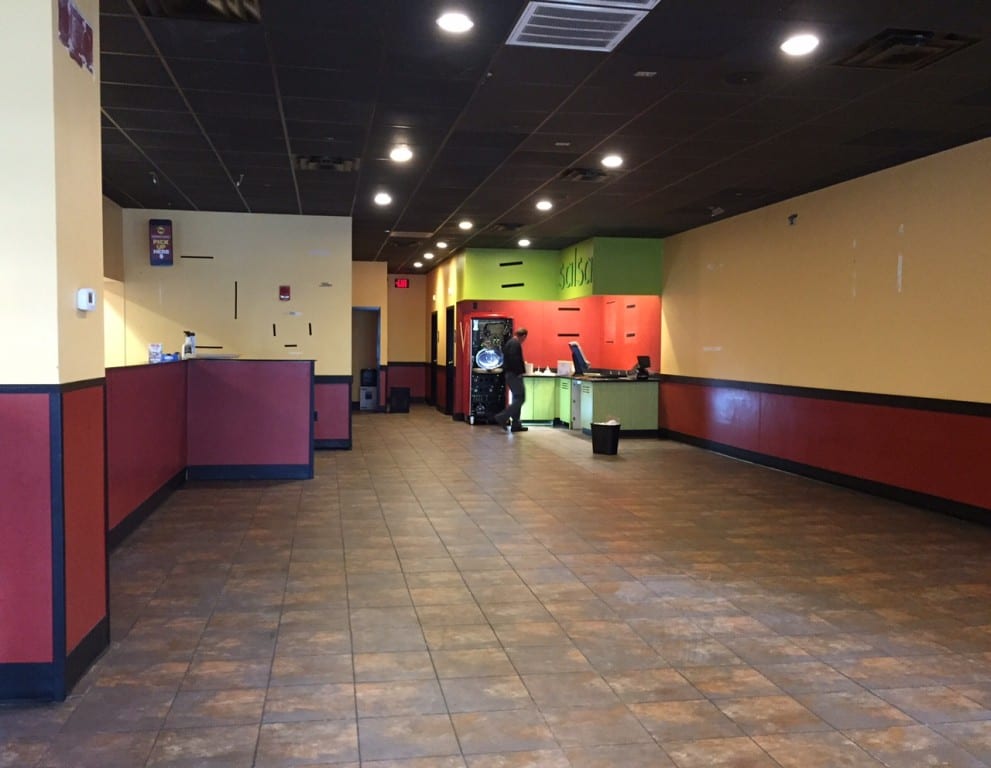The furnishings were already moved out of Moe's on Friday morning. Photo credit: Ronni Newton