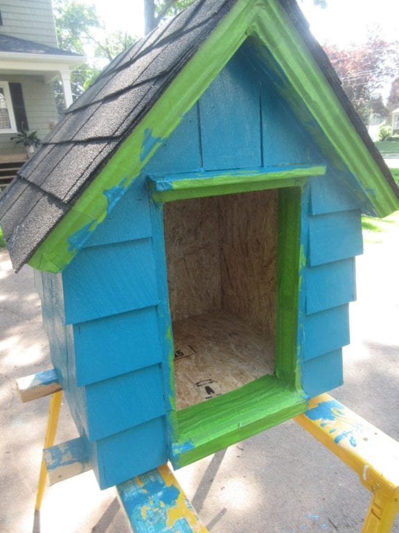 Finishing touches are being put on the Little Free Library that will have its grand opening in Fernridge Park on June 26. Courtesy photo