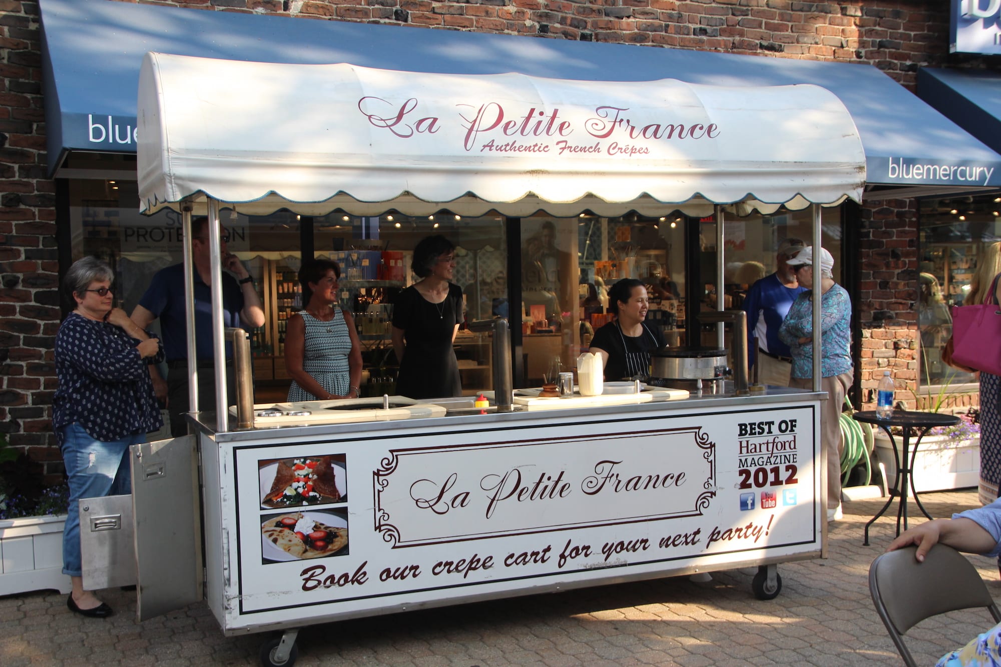 La Petite France 'Crepe Cook-off' preceeded the Fashion Show in West Hartford Center on the Town of West Hartford Showmobile stage on June 23, 2016. Photo credit: Dylan Carneiro