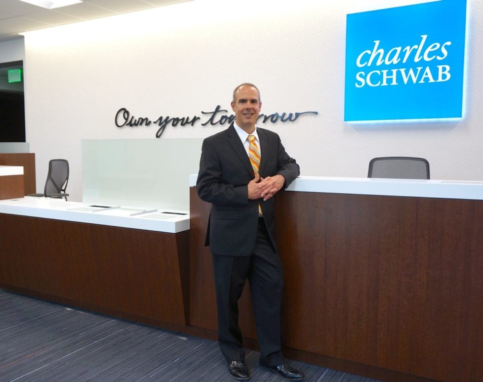 Michael Cavanaugh, vice president and branch manager of Charles Schwab's West Hartford office, 11 South Main St., West Hartford. Photo credit: Ronni Newton