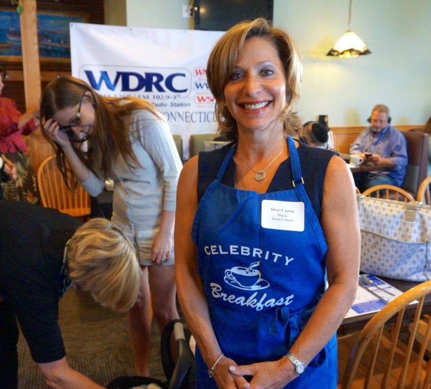 Mayor Shari Cantor was one of the celebrity servers at Effie's Place. Celebrity Breakfast. June 14, 2016. Photo credit: Ronni Newton