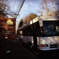 The History Drives Us bus tour will leave from the Noah Webster House & West Hartford Historical Society on Saturday, June 18. Submitted photo