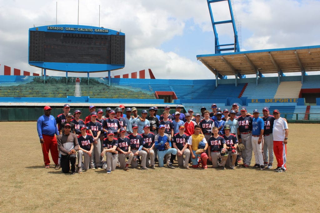 U.S. and Cuban teams together in Holguin in April. Photo credit: Luke Giroux