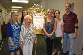 Barbara posing with her children, Jody Ashley and Stacie Zibel, granddaughters Taylor and Whitney Ashley, and son-in-law Eric Ashley. Submitted photo