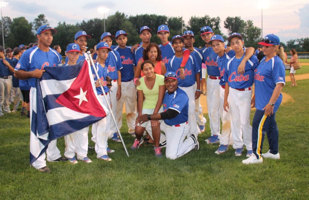 Final game for Team Cuba, a 10-8 win over Glastonbury at Riverfront Stadium. Photo credit: Gary Cohen