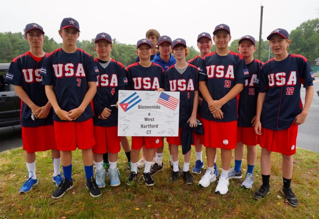 The boys from West Hartford prepare to welcome their Cuban friends. Photo credit: Ronni Newton