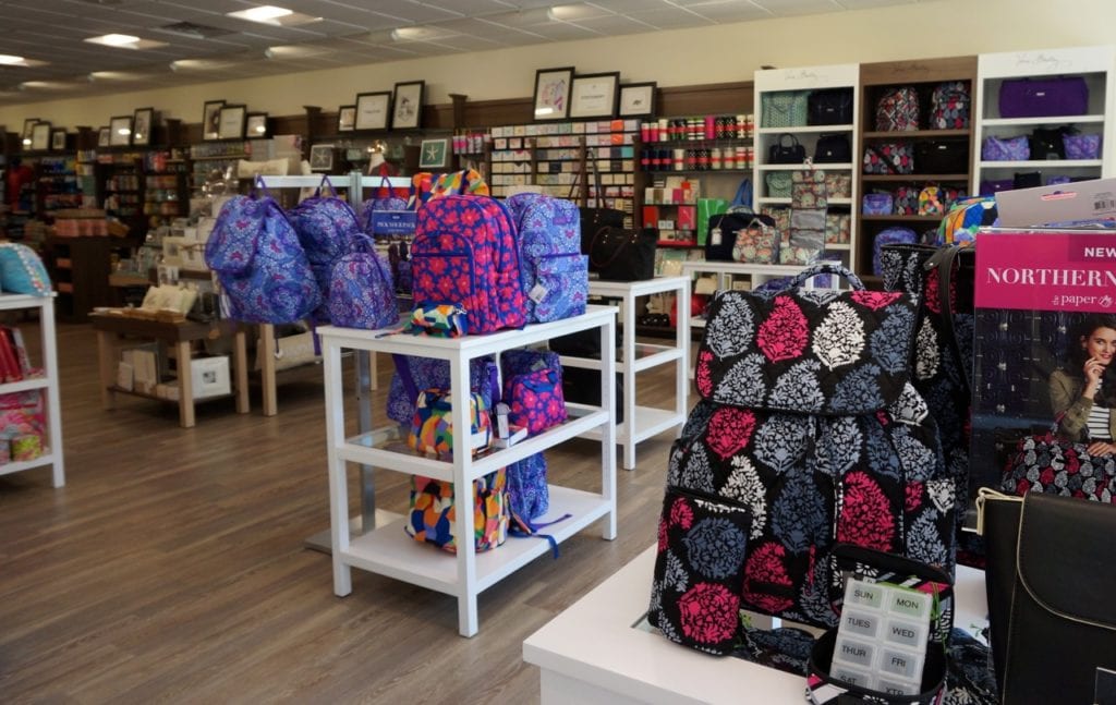 Featured brands at The Paper Store include Vera Bradley. Photo credit: Ronni Newton