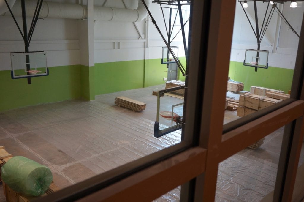 view of gym from 2nd floor common area