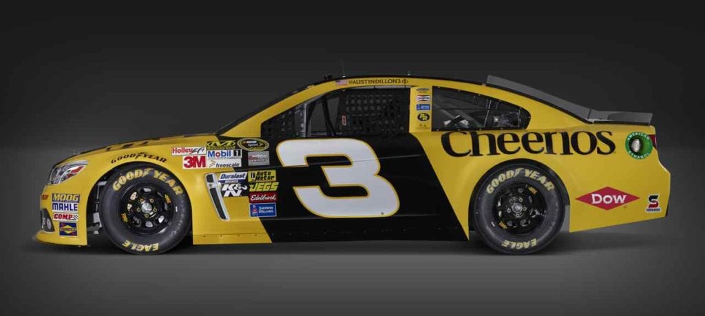 2016 Cheerios Showcar, driven by Austin Dillon, grandson of team owner Richard Childress. Submitted photo