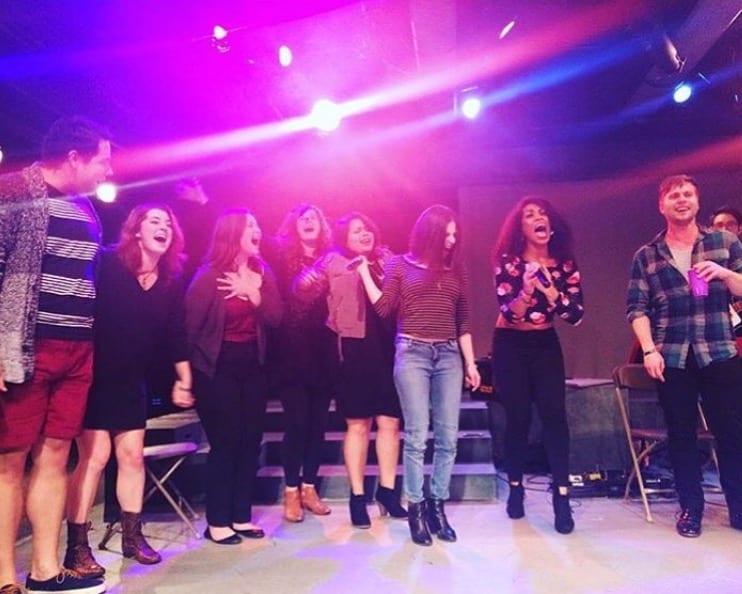 Former cast members take the stage during Open Mic night at Playhouse on Park. Submitted photo