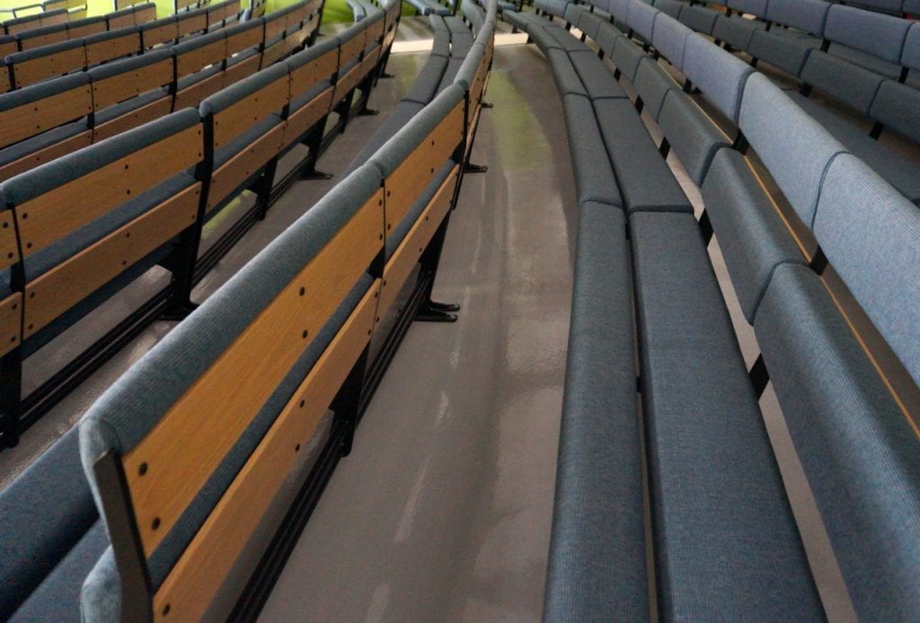 bench seating in auditorium