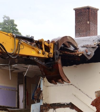 grapple removes portion of top floor