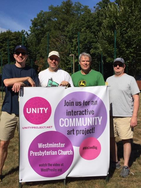 Westminster Presbyterian Church's UNITY interactive community art project launched Sept. 18 and will be available for public participation through Sept. 25. Submitted photo