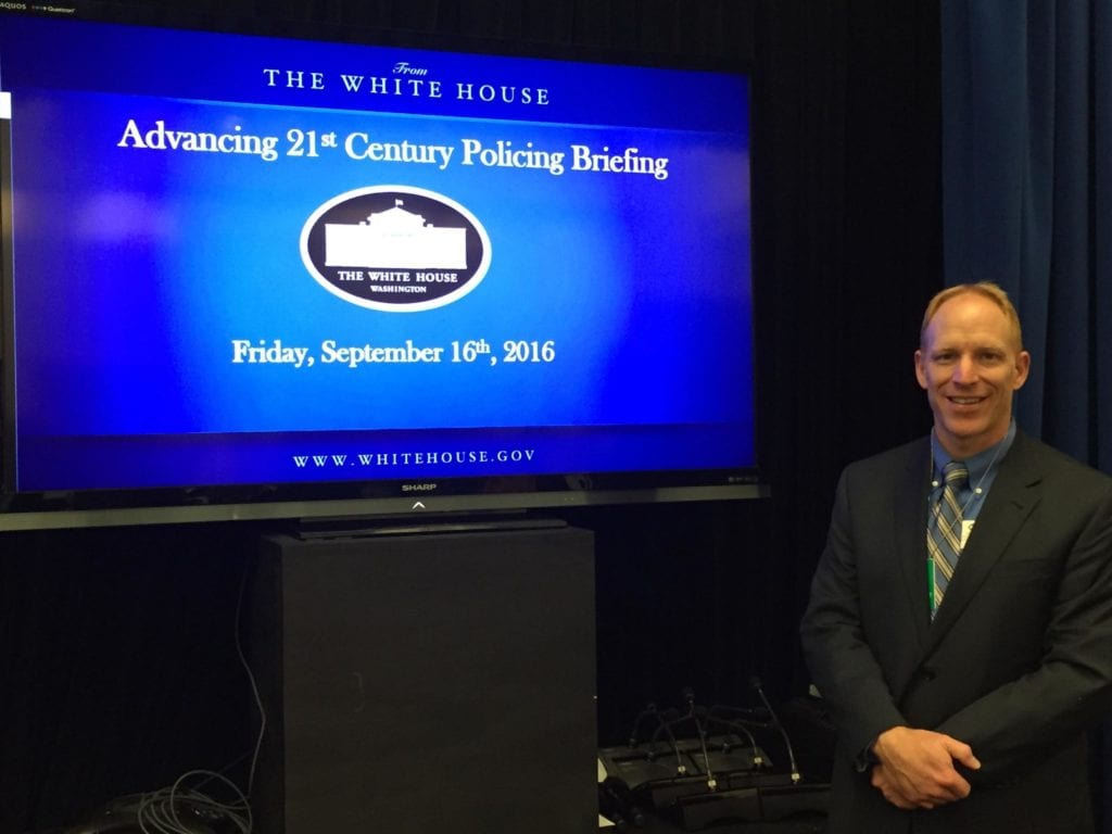West Hartford Police Chief Tracey Gove at the White House. Courtesy photo