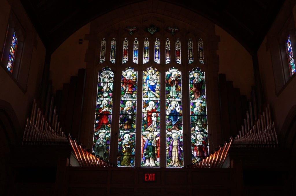 Whitmore Memorial Window. St. John's Episcopal Church 175th anniversary block party. Sept. 18, 2016. Photo credit: Ronni Newton