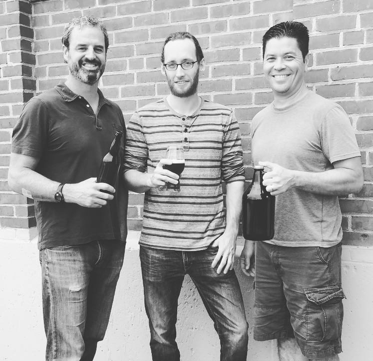 New Park Brewing founders (from left): John Doyle, Alex Dee and Tom Atkins. Courtesy photo