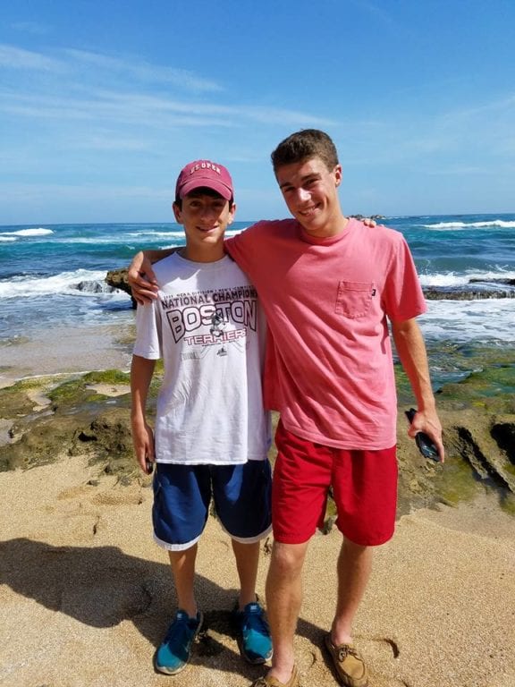 Aidan Shea (left), a sophomore at Kingswood Oxford in West Hartford and Cole Canarie, a junior at Hall High School. Courtesy photo