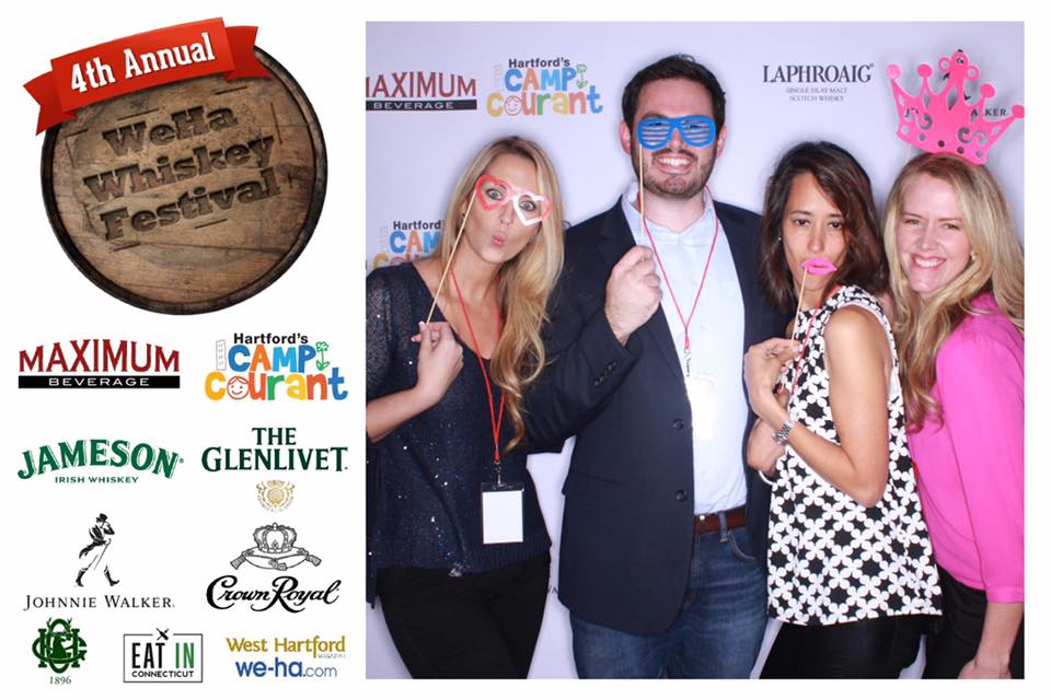 In the SnapSeat photo booth with Cheyney Barrieau and Jeannette Dardenne from Eat IN CT with Kevin Cowan, Pure Tech Holdings and Maximum Beverage. Photo courtesy of SnapSeat Photo Booths