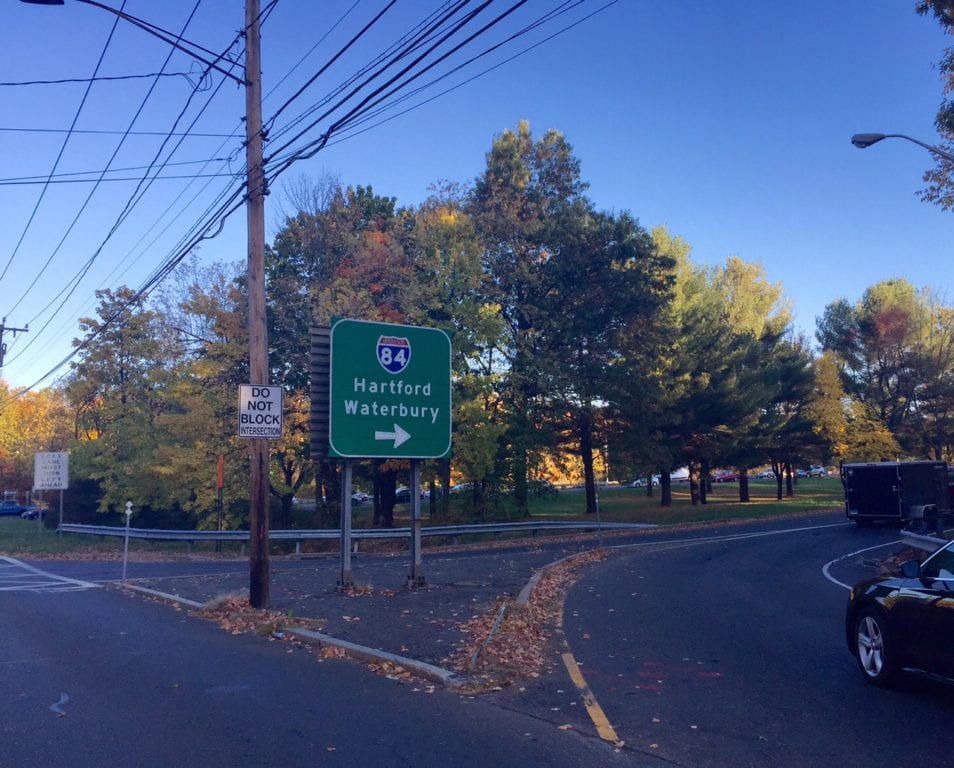 The first phase of work on the Park Road/I-84 interchange in West Hartford will be relocating the utilities. Photo credit: Ronni Newton