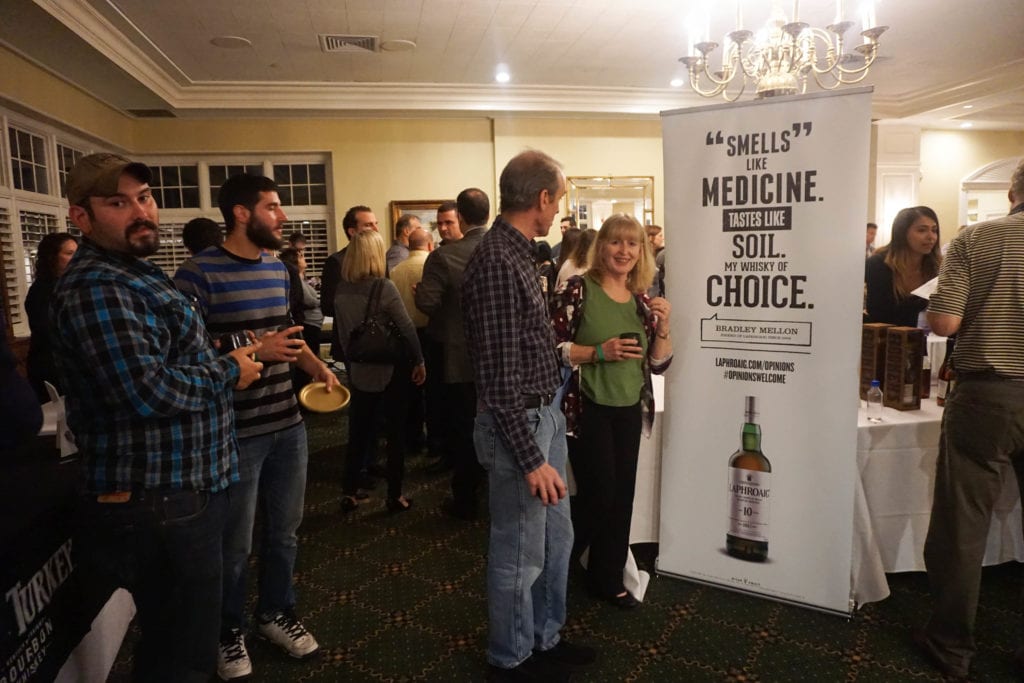 The 4th Annual WEHA Whiskey Festival, at Hartford Golf Club, served samples of 200 different kinds of whiskey. Photo credit: Katharine Ortiz