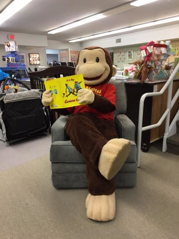 Curious George will help celebrate the Toy Chest's 60th birthday on Nov. 12. Courtesy photo