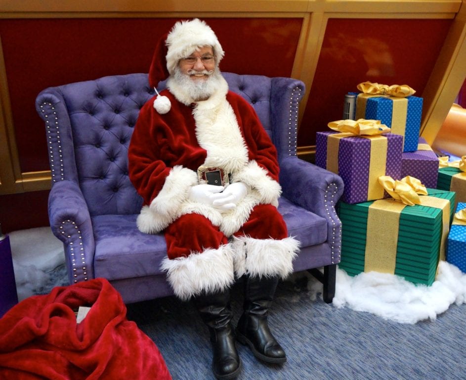 Santa is ready and waiting to meet children in the Santa's Flight Academy experience at Westfarms. Photo credit: Ronni Newton