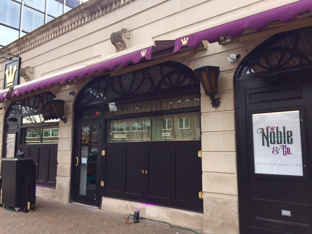 In true speakeasy fashion, the exterior of Noble & Co. give an air of mystery to what may be inside. Photo credit: Ronni Newton