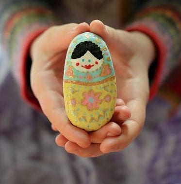 Phyllis Meredith's Russian stacking doll rock. Photo credit: Phyllis Meredith