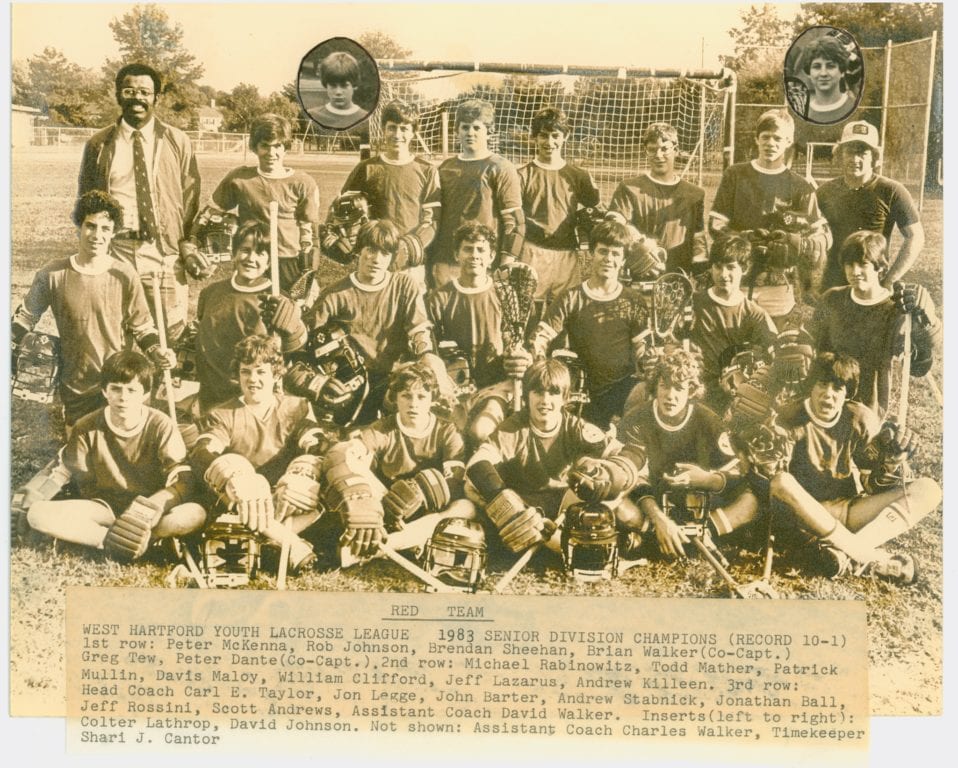 Carl Taylor (back row, left) with the WHYLL Senior Red team in 1983. Submitted photo
