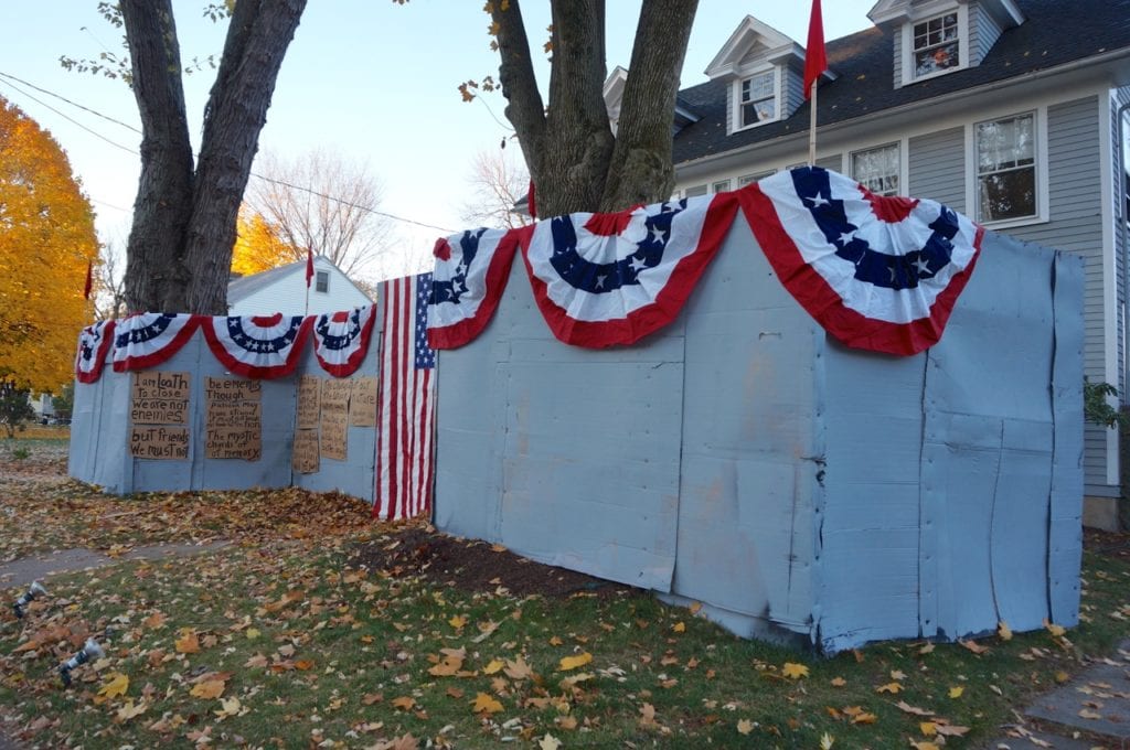 Complete view of the wall at Matt Warshauer's West Hartford home, looking south. Photo credit: Ronni Newton