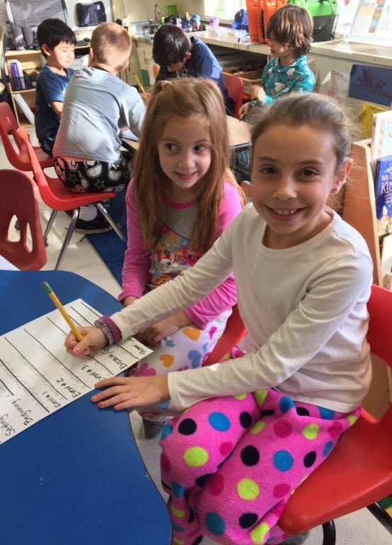 Writing gingerbread stories with fourth grade buddies at Aiken. Courtesy photo