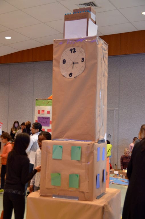 Renbrook students created a metropolis out of cardboard. Submitted photo