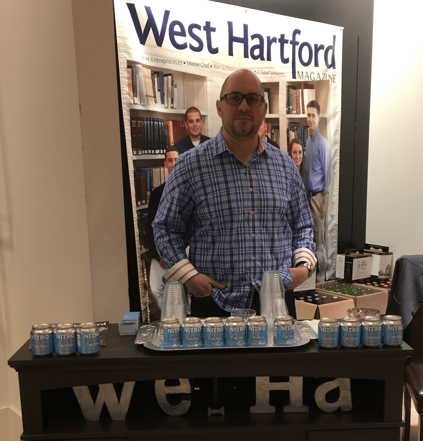 Gary Riccini, owner and brewer of Nitro Cold Brew Coffee, at the We-Ha Pop-Up Store. Photo credit: Joy Taylor