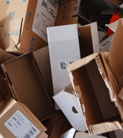 empty cardboard boxes