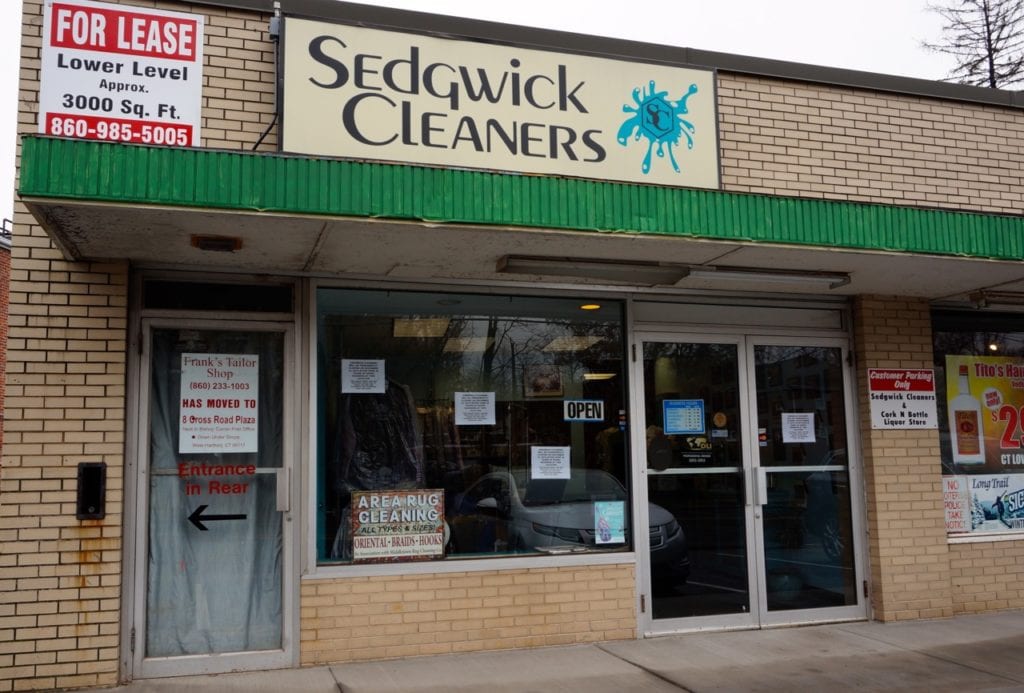 Sedgwick Cleaners, at 17 Sedgwick Rd. in West Hartford, will close for good on Dec. 31, 2016. Photo credit: Ronni Newton