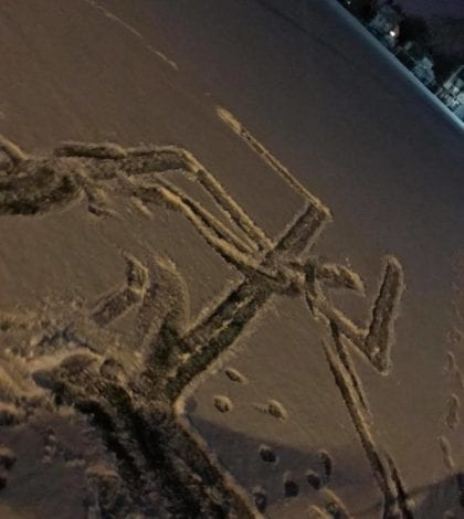 swastika in snow